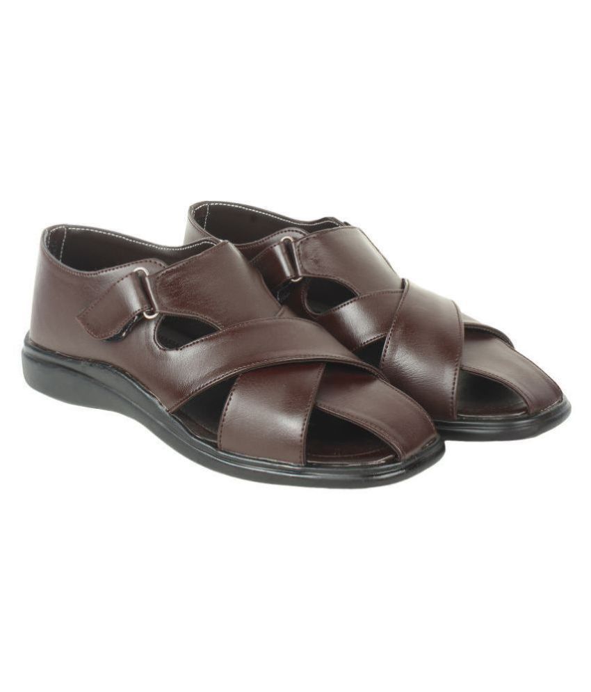 snapdeal leather sandals