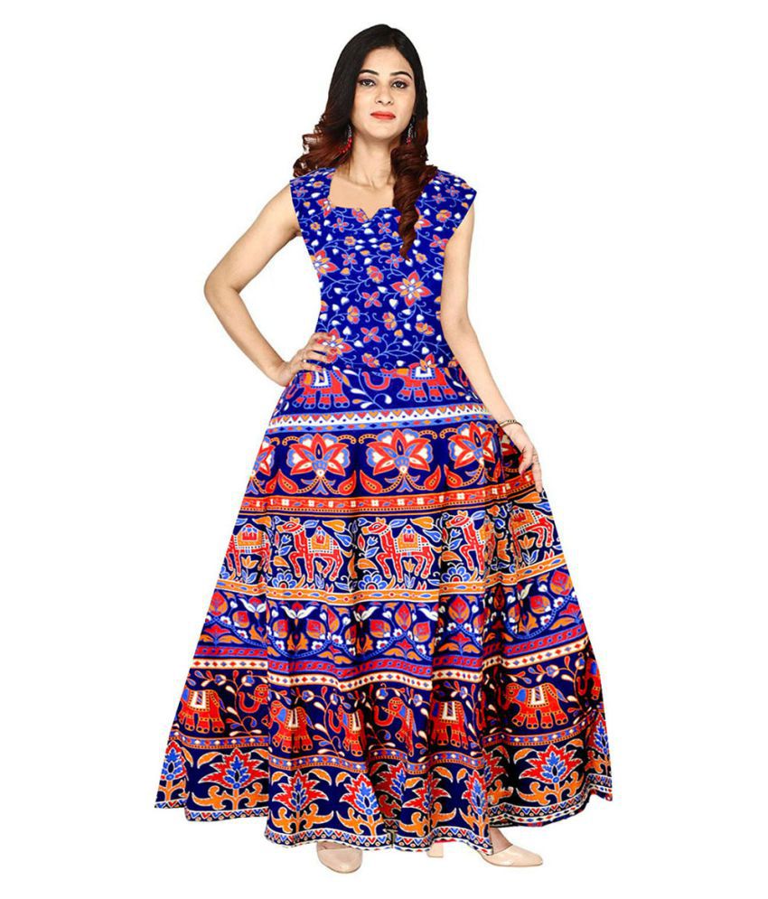 KHUSHI PRINT Cotton Multi Color A- line Dress - Buy KHUSHI PRINT Cotton ...