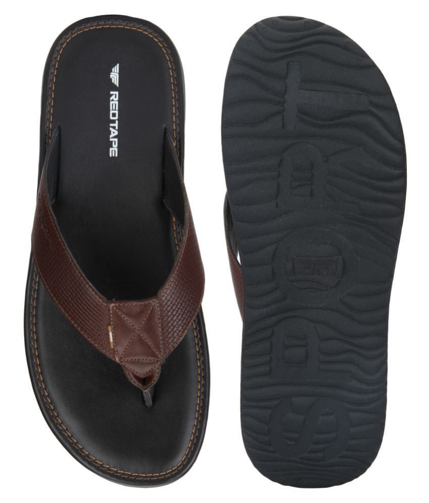 red tape men's leather sandals and floaters