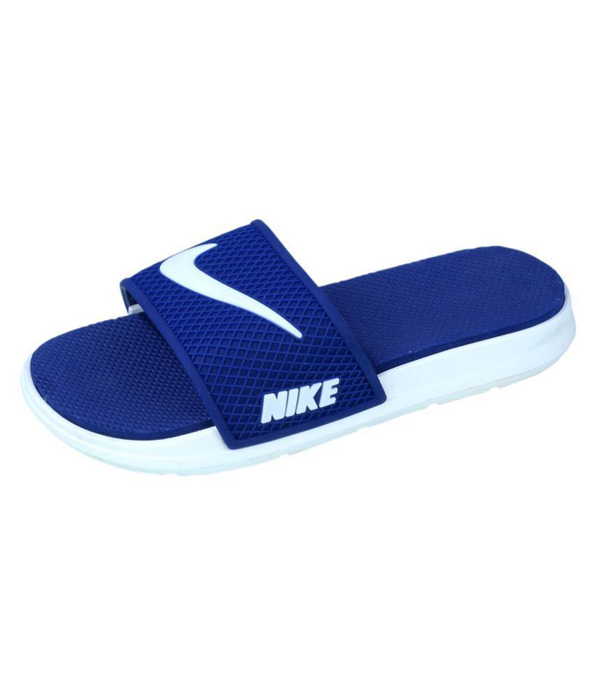 royal blue nike flip flops