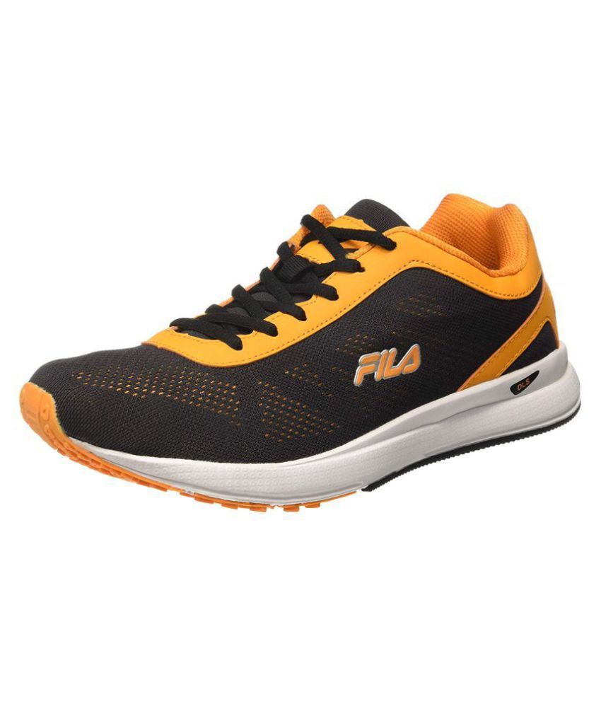 fila black running shoes