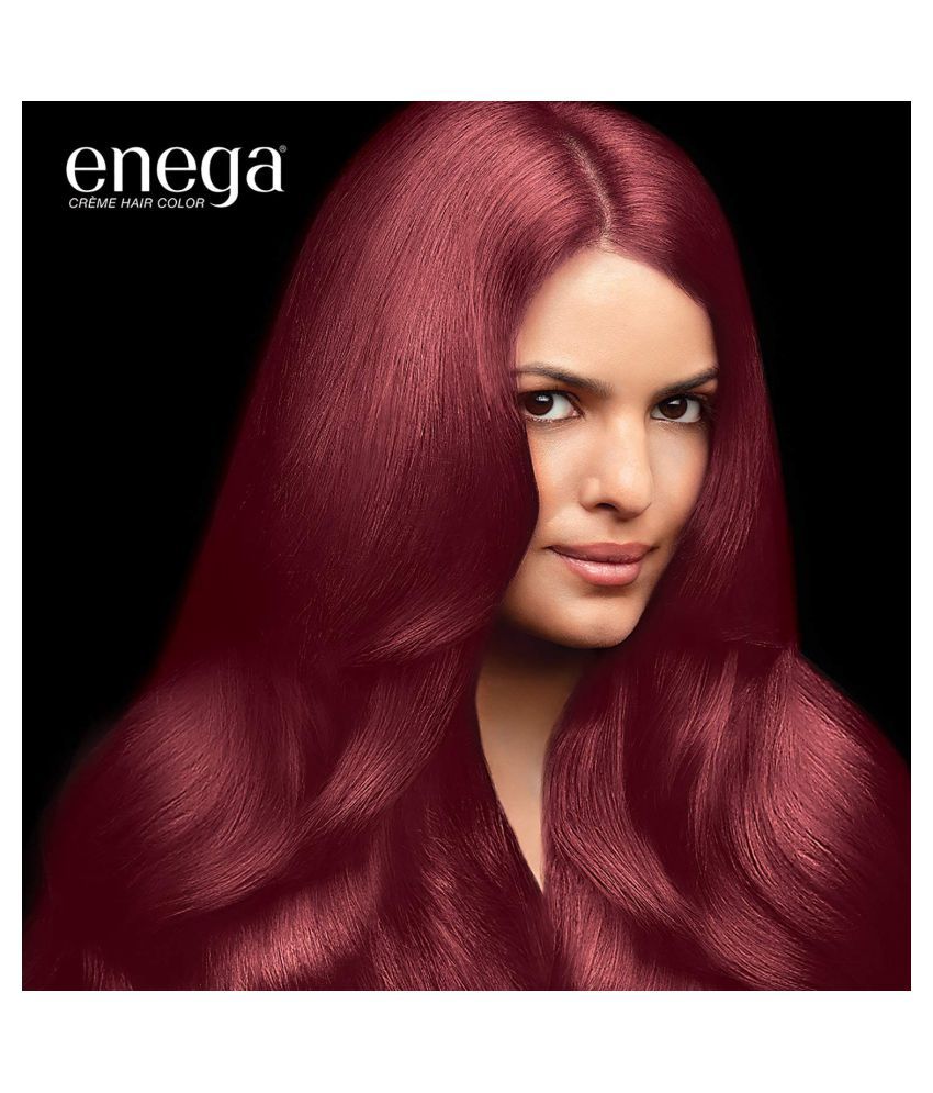 enega Semi Permanent Hair Color Burgundy (Burgundy) 40 ml Pack of 2