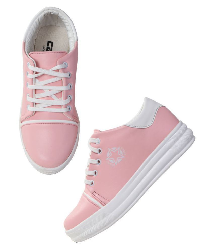 zappy pink casual shoes