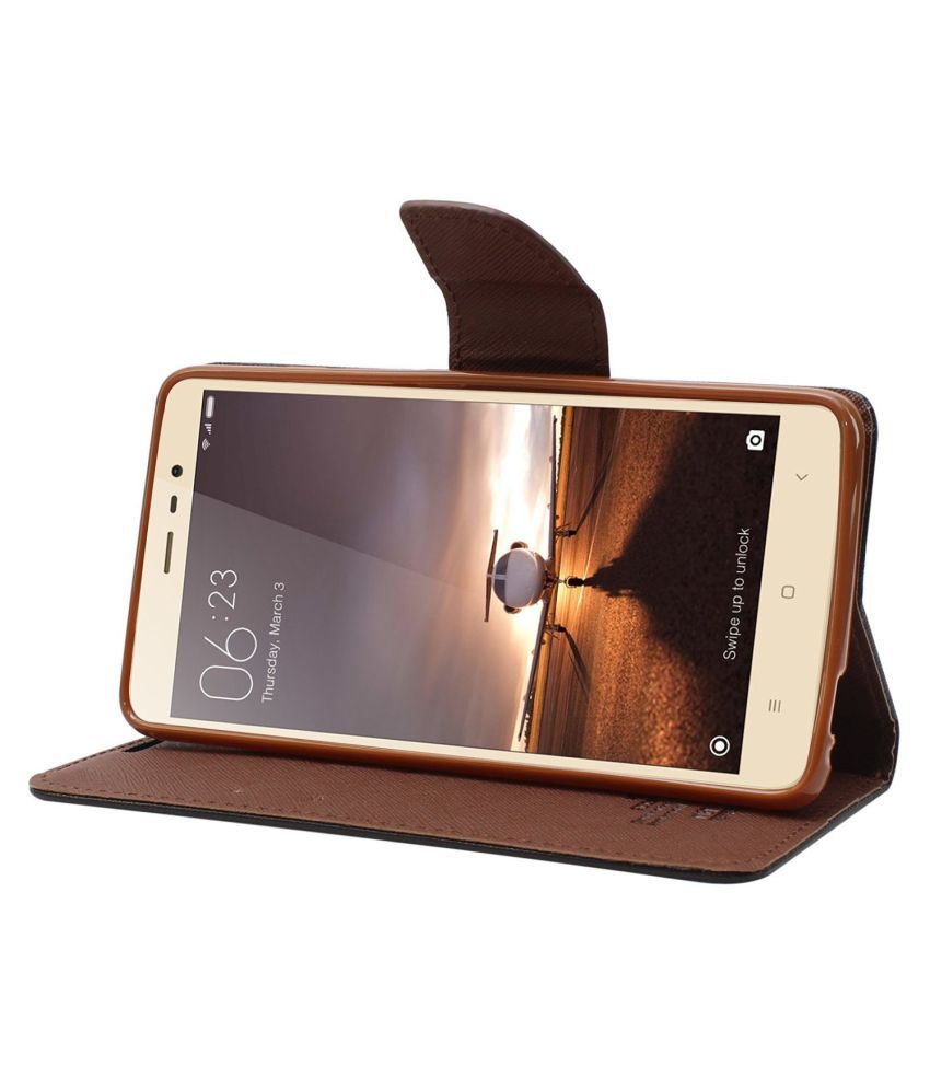 Moto G3 Flip Cover by Stylento - Brown - Flip Covers Online at Low