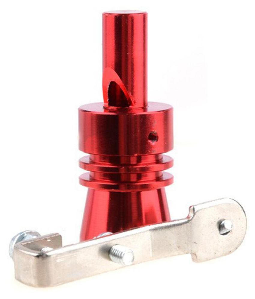 2 Turbo Whistle Per Scarico Auto - Simulatore Suono Turbo, In Alluminio (Nero E Rosso)