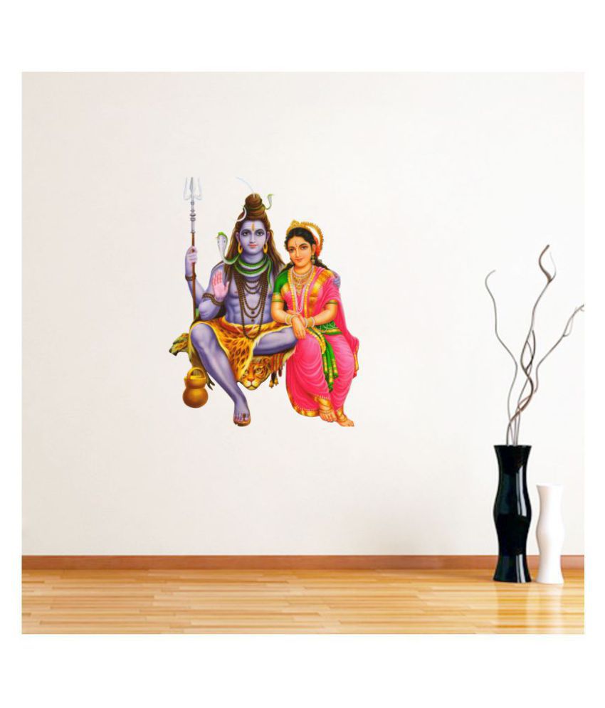 Decor Villa Shiv parvati Religious & Inspirational Sticker ( 45 x ...