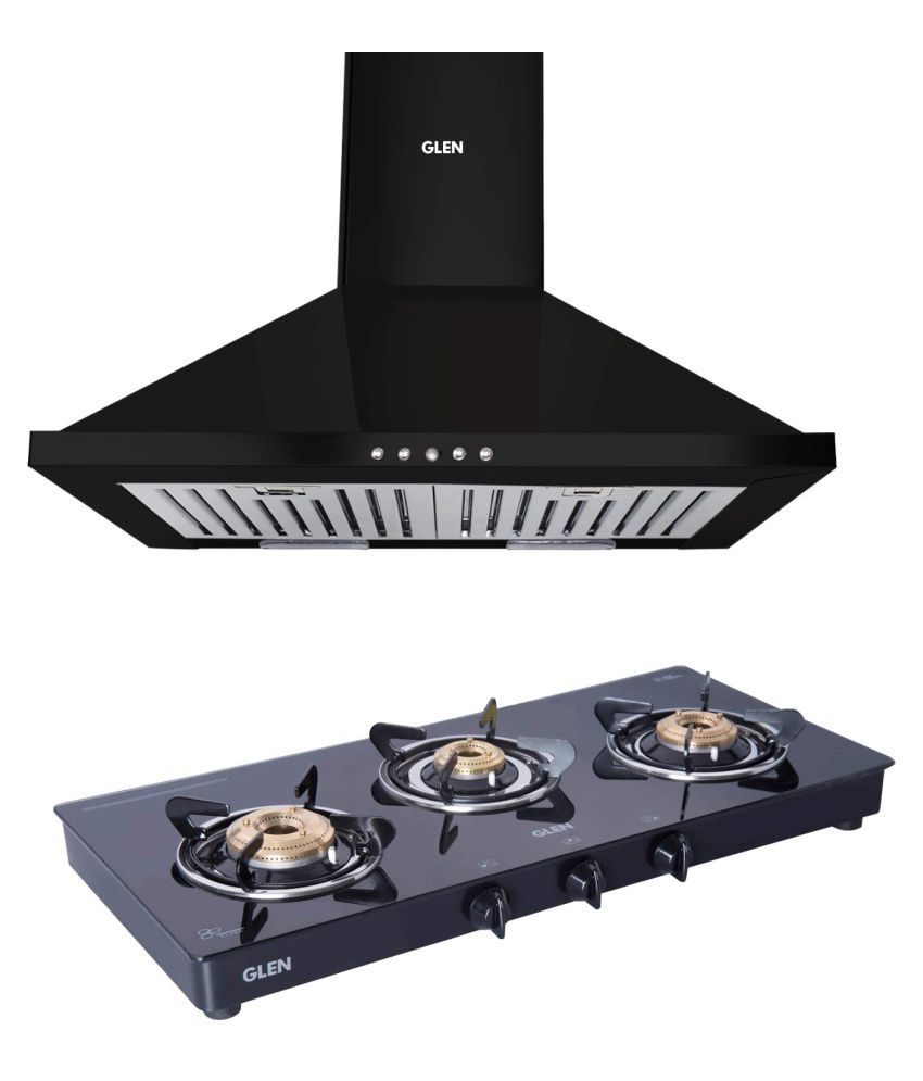 Glen 6050 Chimney 1033gt 3 Burner Manual Gas Stove Price In India