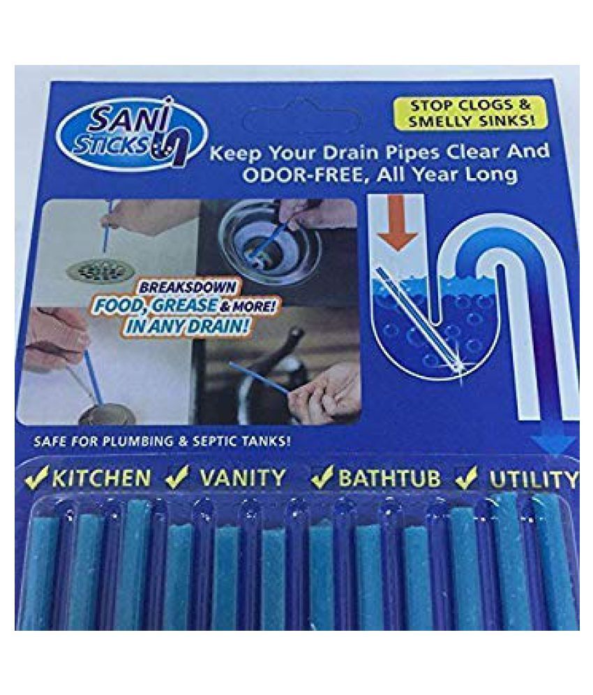 Sani Sticks Sewer Cleaning Rod Drain Cleaner and Deodorizer Unscented