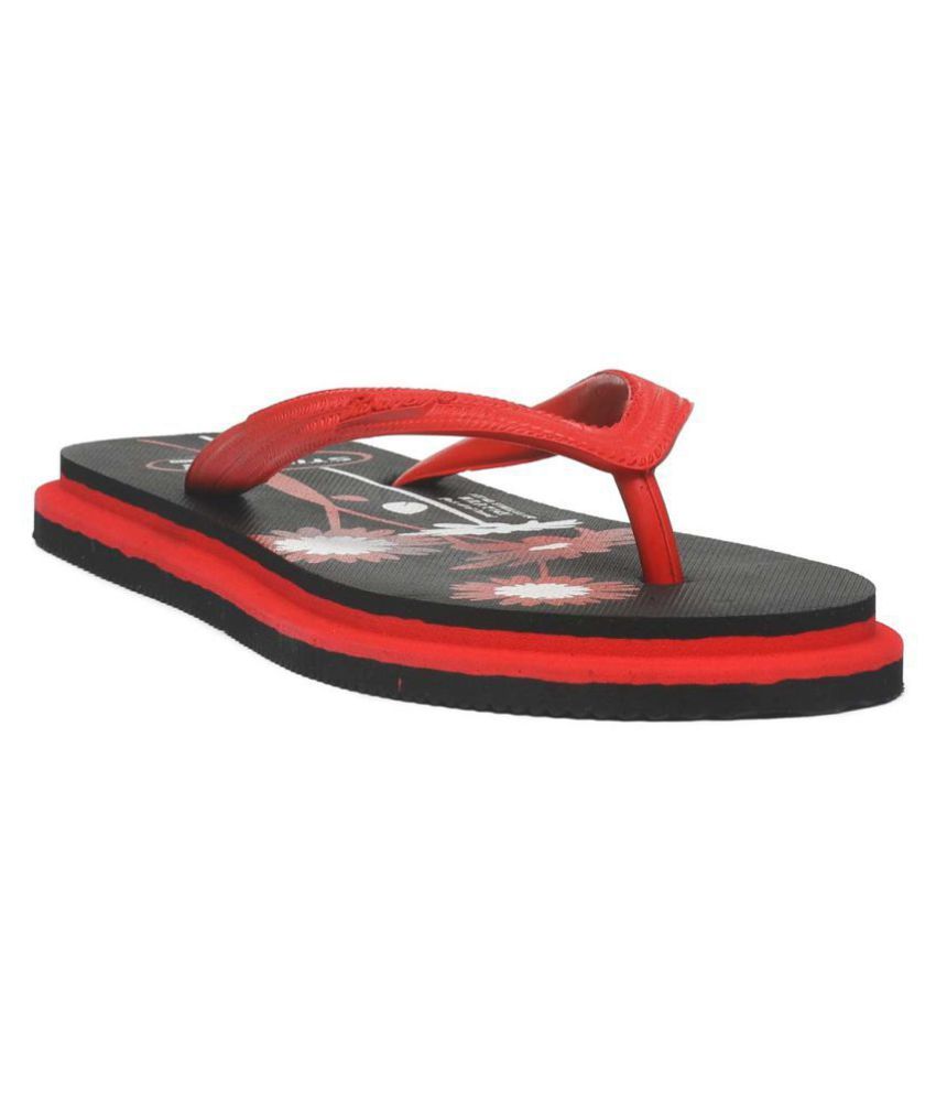 paragon red and black slippers