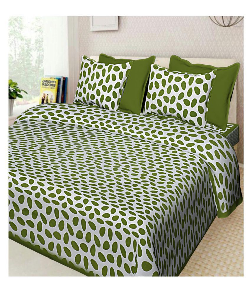     			Uniqchoice Cotton Double Bedsheet with 2 Pillow Covers