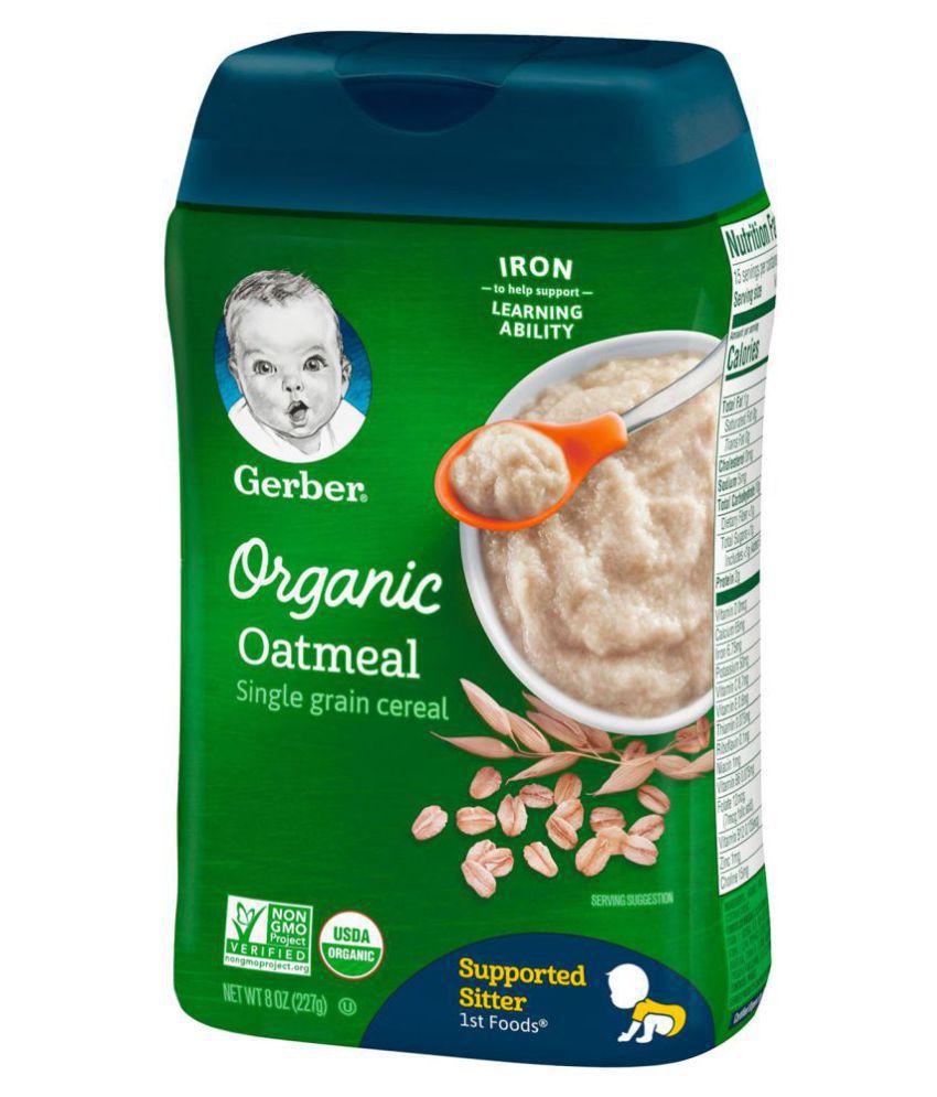 Gerber Baby Food organic oatmeal cereal Infant Cereal for ...