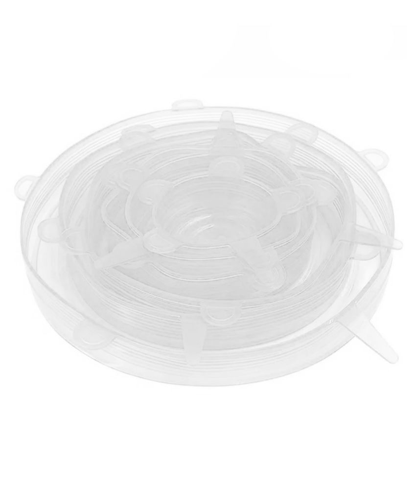     			COCOSHOPE Organising & Storage 6Pcs Reusable Silicone Stretch Lids Wrap Bowl Seal Cover Kitchen Food Storage