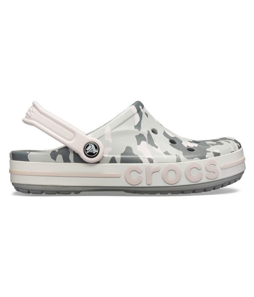 crocs gray croslite floater sandals