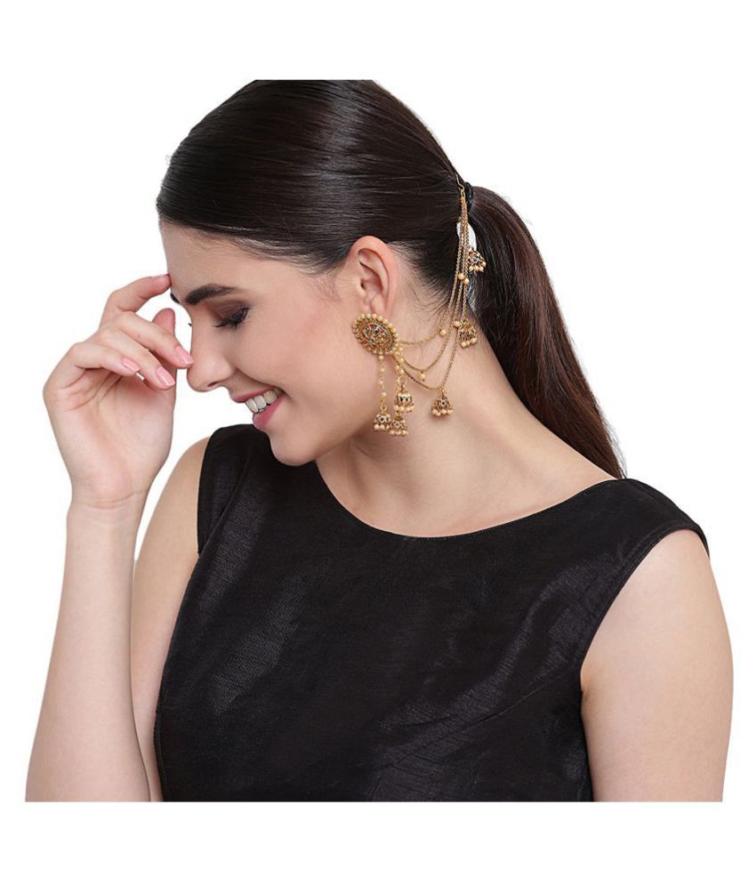 Womensky - Yellow Ear Chain Earrings ( Pack of 1 ) - Buy Womensky - Yellow  Ear Chain Earrings ( Pack of 1 ) Online at Best Prices in India on Snapdeal