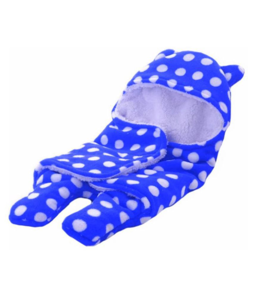     			Brandonn - Blue Flannel Hooded Baby Blanket (Pack of 1)