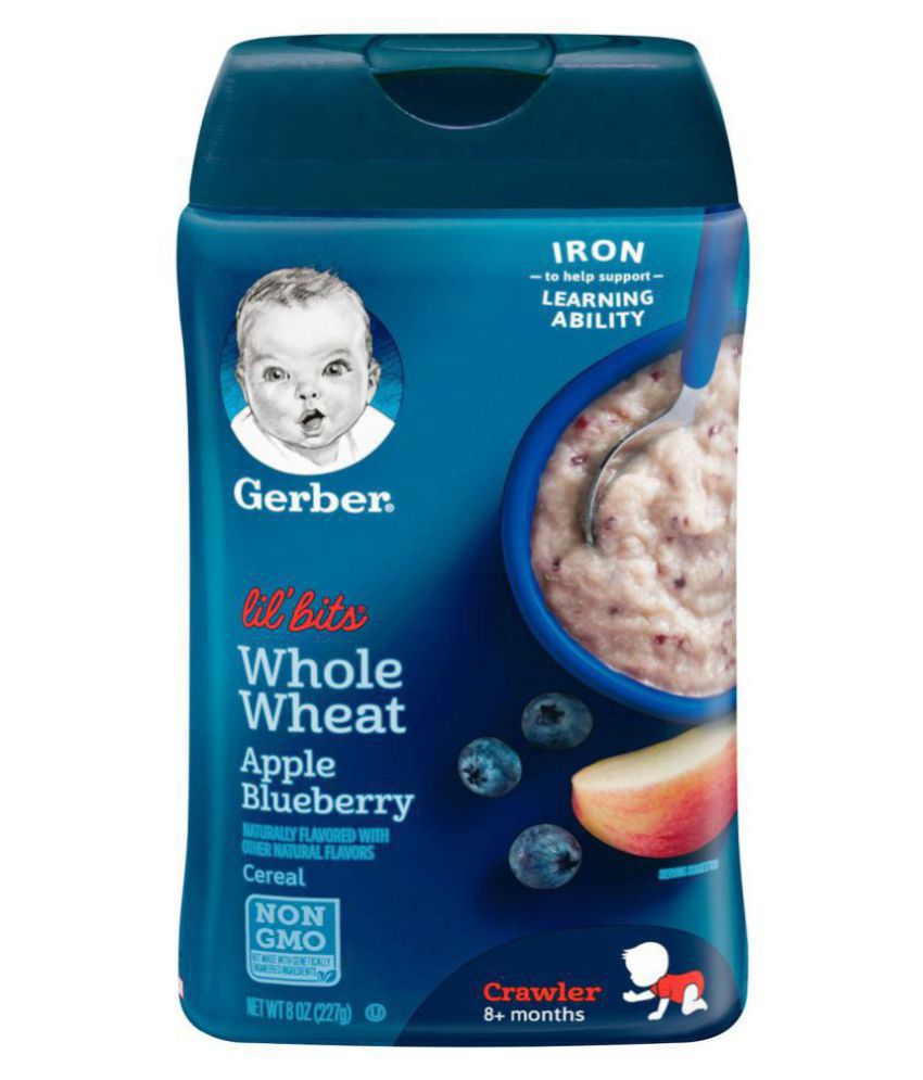 Gerber Baby Food whole wheat apple bluberry Infant Cereal for 6 Months