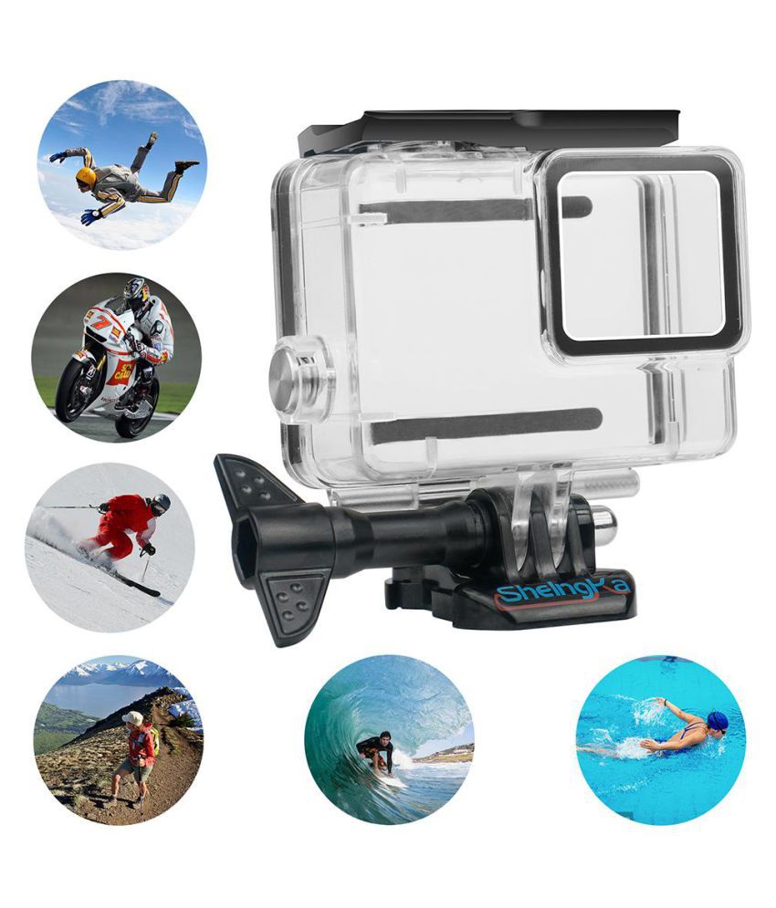 pcs Waterproof Case Tempered Glass Film For Gopro Hero 7 White Silver Price In India Buy pcs Waterproof Case Tempered Glass Film For Gopro Hero 7 White Silver Online At Snapdeal