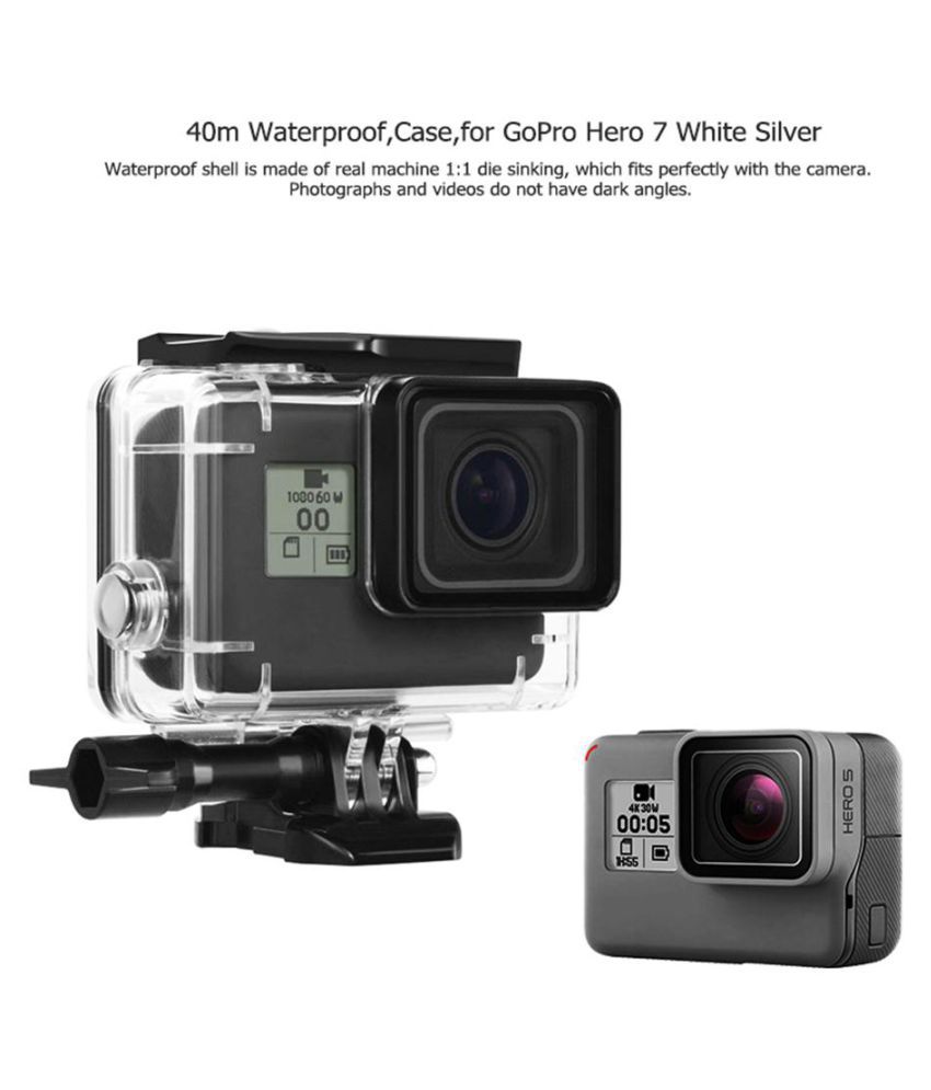 40m Waterproof Diving Protection Housing Case For Gopro Hero 7 White Silver Price In India Buy 40m Waterproof Diving Protection Housing Case For Gopro Hero 7 White Silver Online At Snapdeal