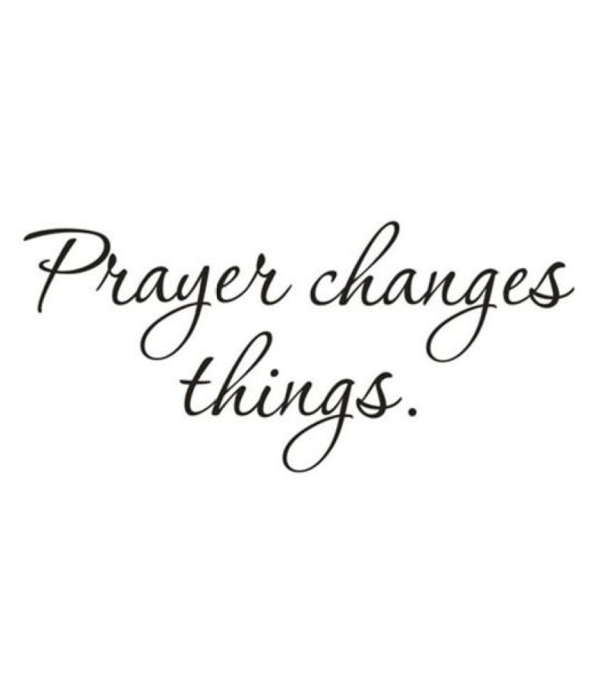 CUGBO Prayer Changes Things Removable Art Vinyl Mural Home Room Decor Wall Stickers 22 X 10 