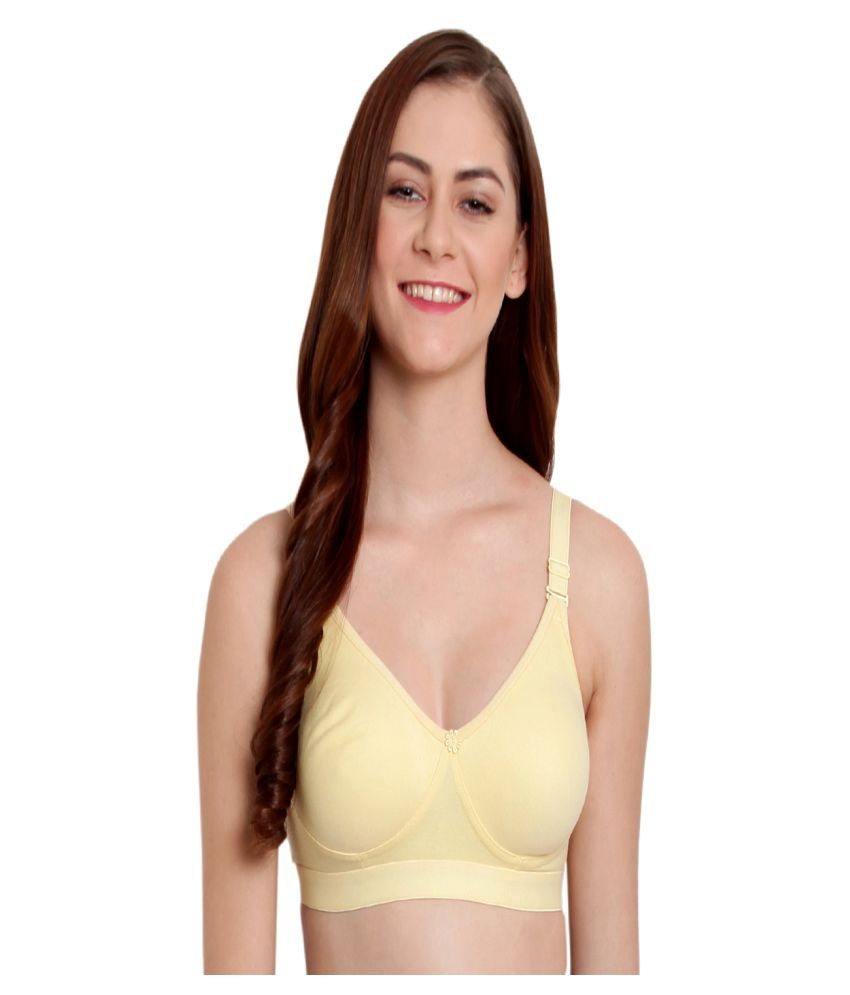     			Elina Cotton Non Padded Women's T-Shirt Bra ( Yellow )