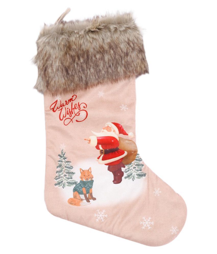 Personalised Embroidered Xmas Stocking Luxury Sack Santa Deluxe Christmas 
