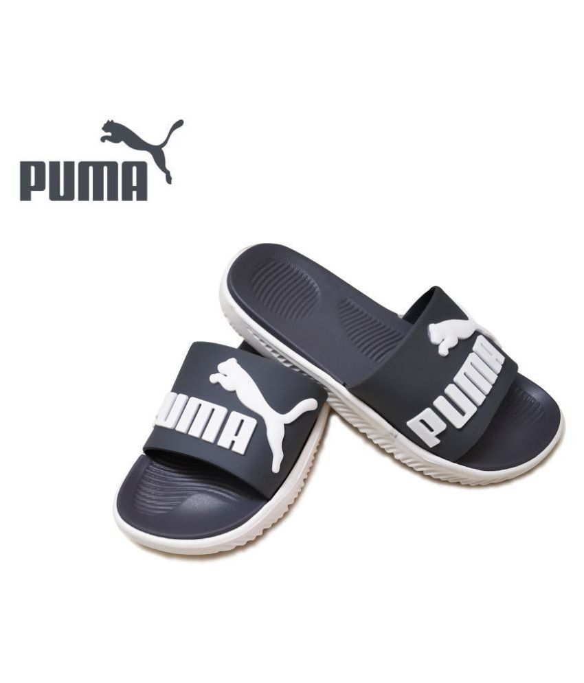 Puma White Slide Flip flop Price in India- Buy Puma White Slide Flip ...