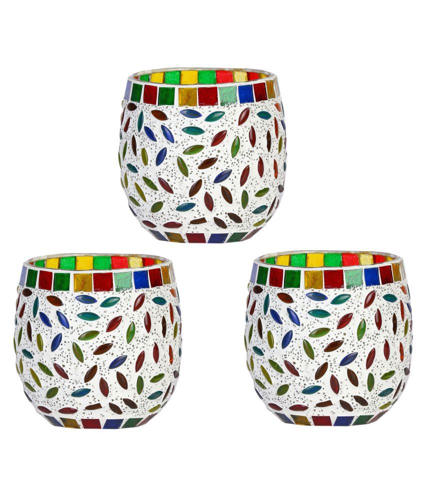 AFAST Glass Party Decor Multicolour - Pack of 3