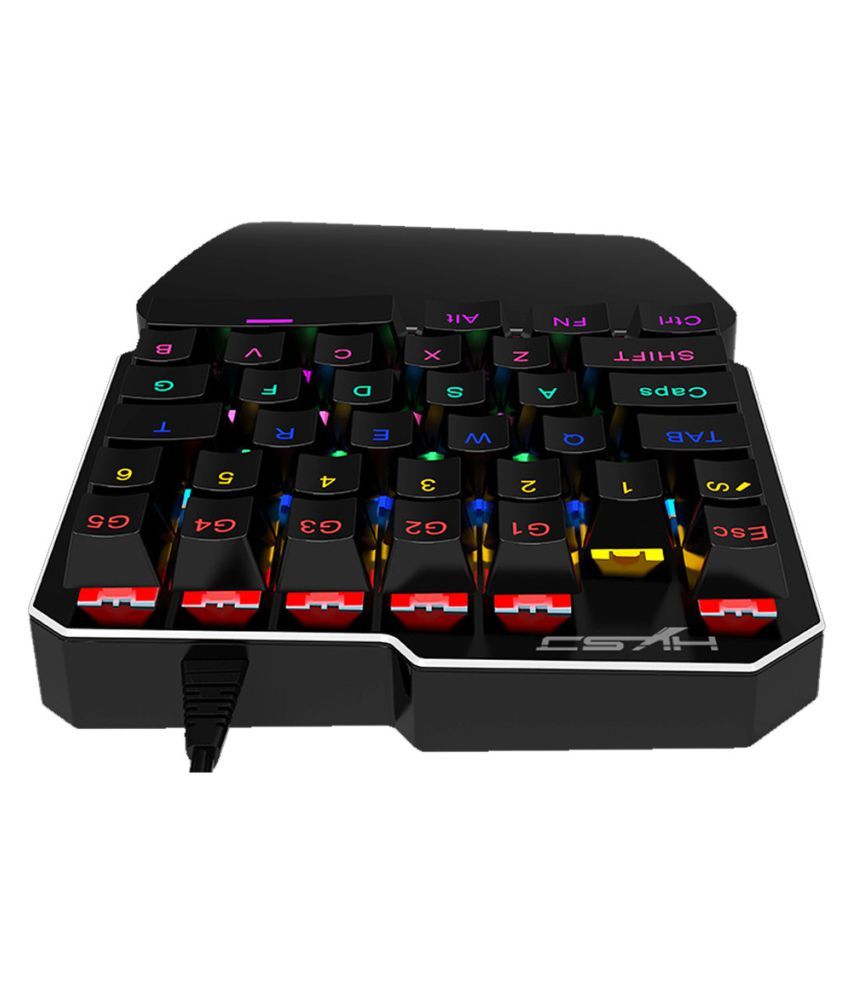 HXSJ J100 One-hand 35 Keys Wired USB Gaming Mechanical 