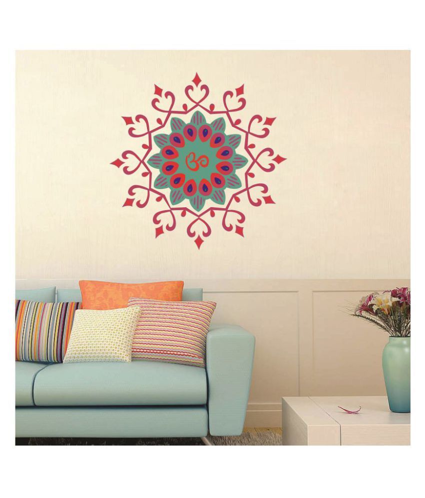     			Decor Villa OM FLOWER Religious & Inspirational Sticker ( 58 x 58 cms )