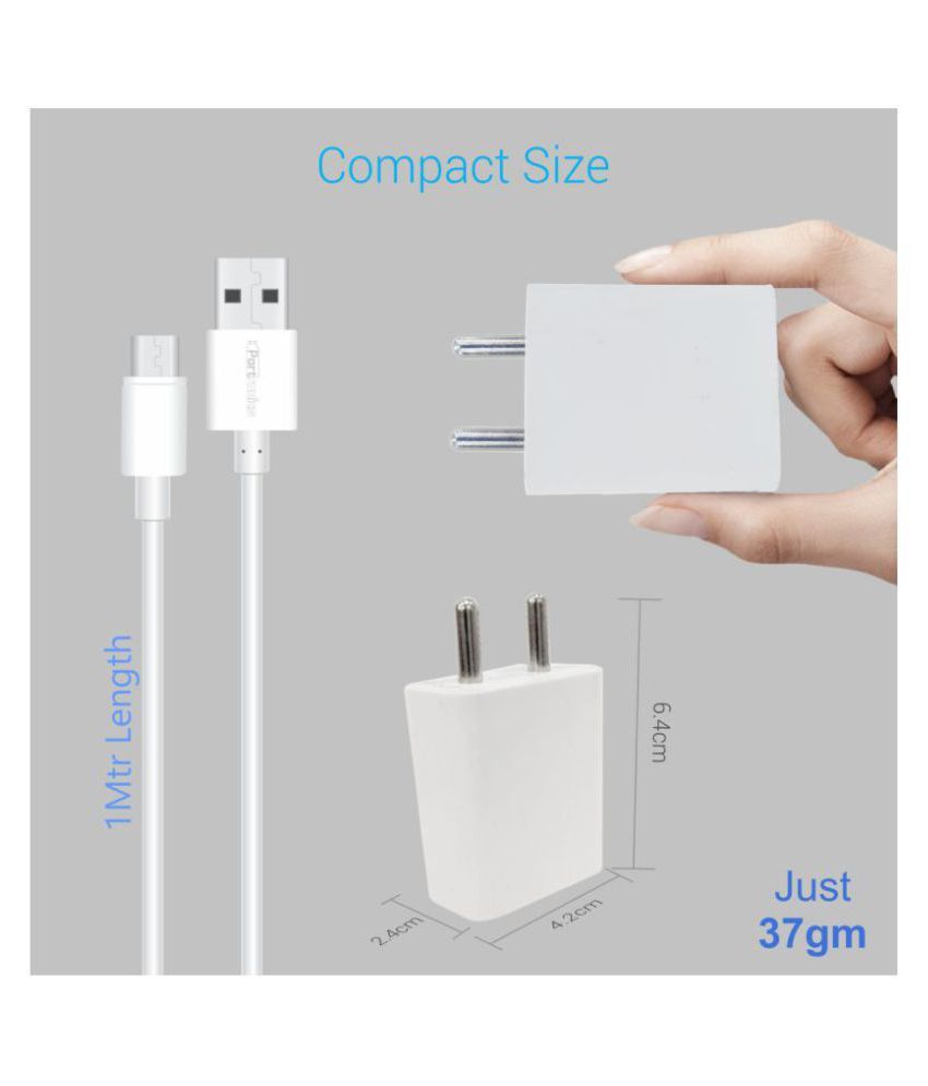 Portronics Adapto 488 Quick Charger USB Wall Adapter with 2.4A Quick ...