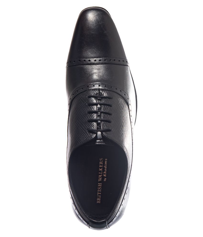 KHADIM Oxford Genuine Leather Black 