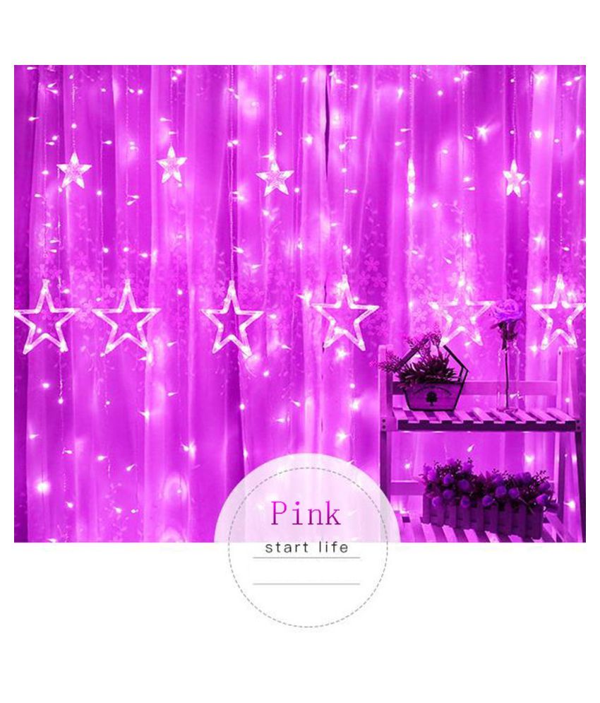 Led Stars Christmas Hanging Curtain Lights String Xmas Home Party