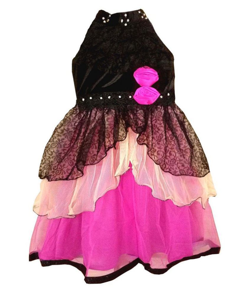 All About Pinks' Frilled Party Dress for girls (18-24 Months, Pink ...