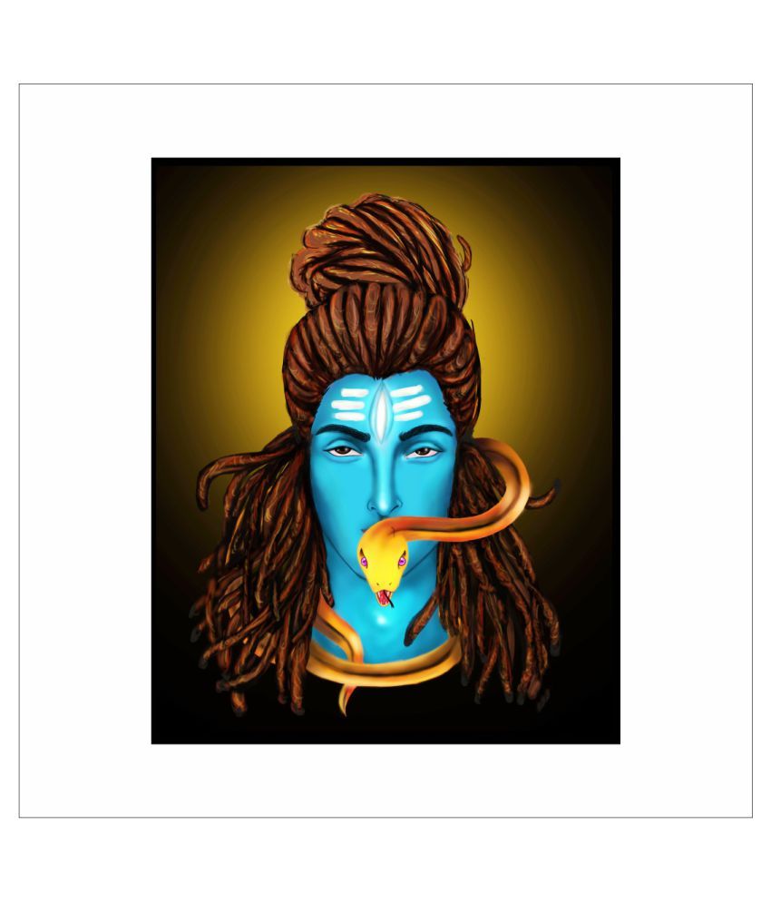crystal sign media Lord Shiva angry rudra Modern art Wall Painting MDF  Painting Without Frame: Buy crystal sign media Lord Shiva angry rudra Modern  art Wall Painting MDF Painting Without Frame at