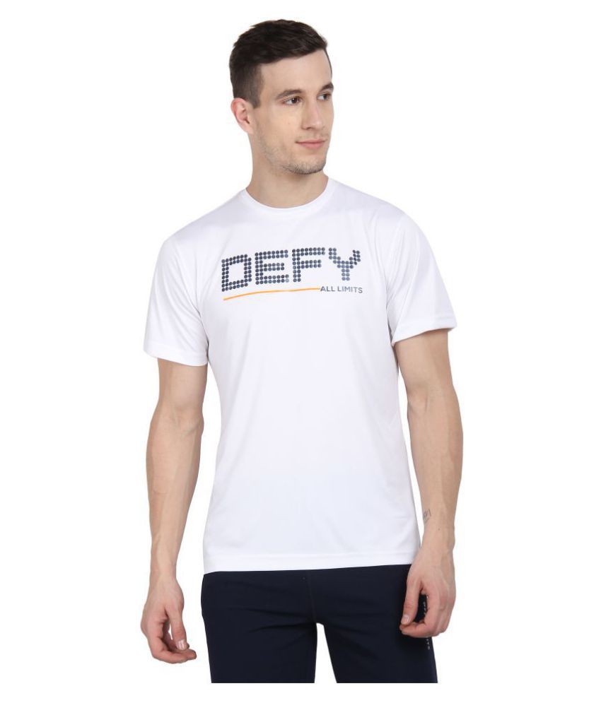     			OFF LIMITS Polyester White Printed T-Shirt