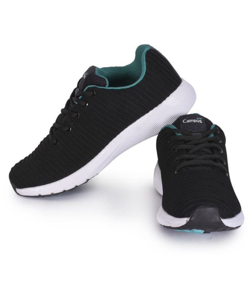 campus black colour shoes