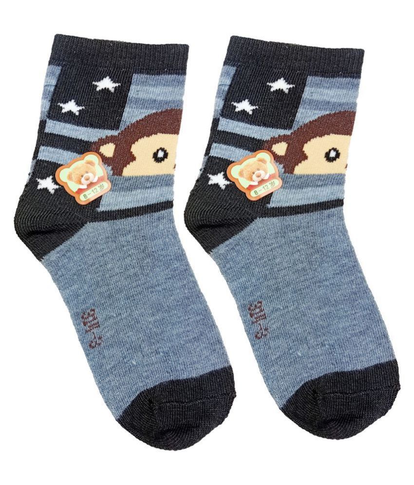 Kids Socks 100% Cotton Multicolor Set of 6: Buy Online at Low Price in ...