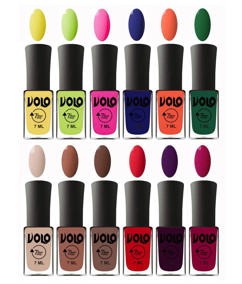     			VOLO No Chipping-No Fading Long Lasting Nail Polish Set Of 12 Multi Glossy 84 mL