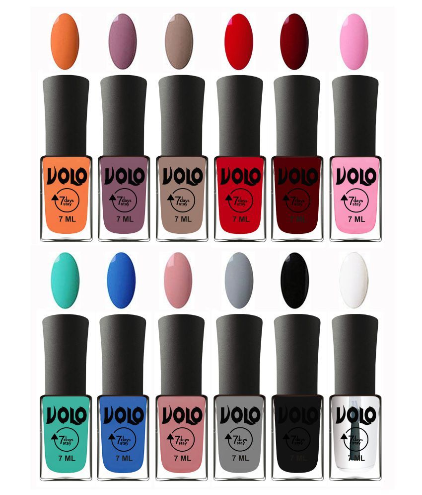     			VOLO No Chipping-No Fading Long Lasting Nail Polish Set Of 12 Multi Glossy 84 mL