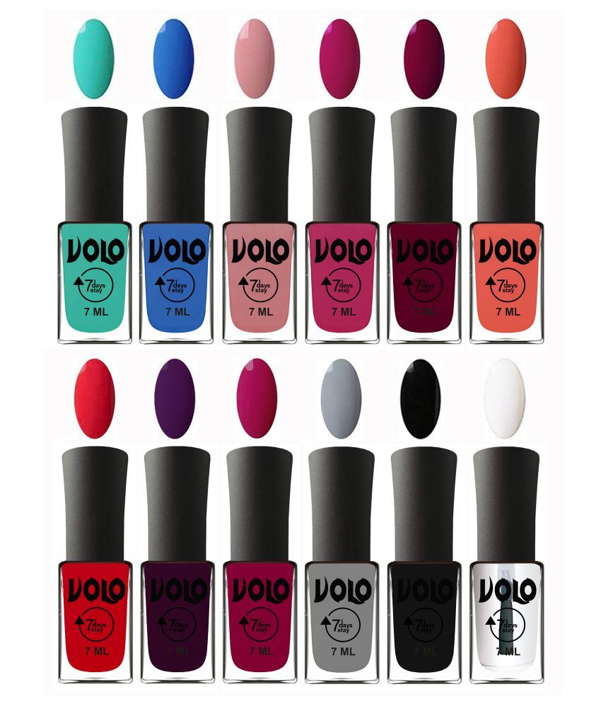     			VOLO No Chipping-No Fading Long Lasting Nail Polish Set Of 12 Multi Glossy 84 mL