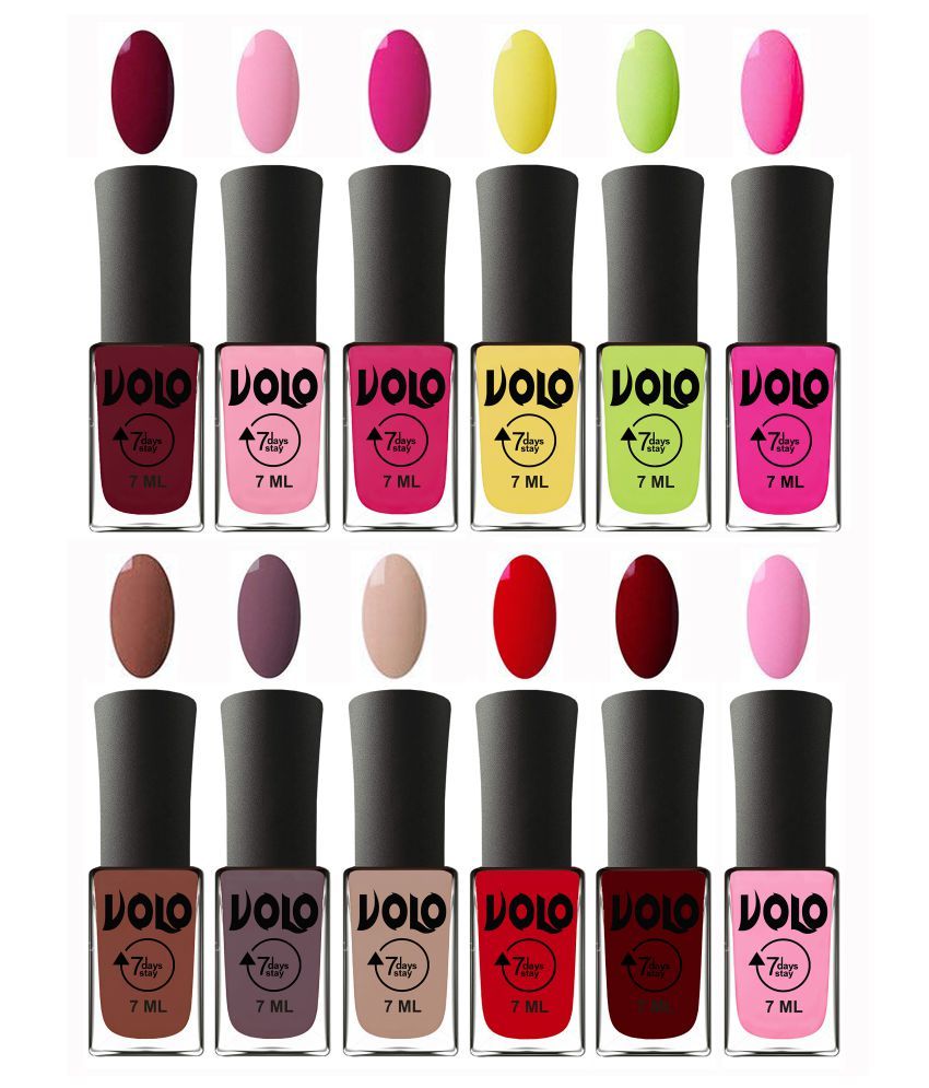     			VOLO No Chipping-No Fading Long Lasting Nail Polish Set Of 12 Multi Glossy 84 mL