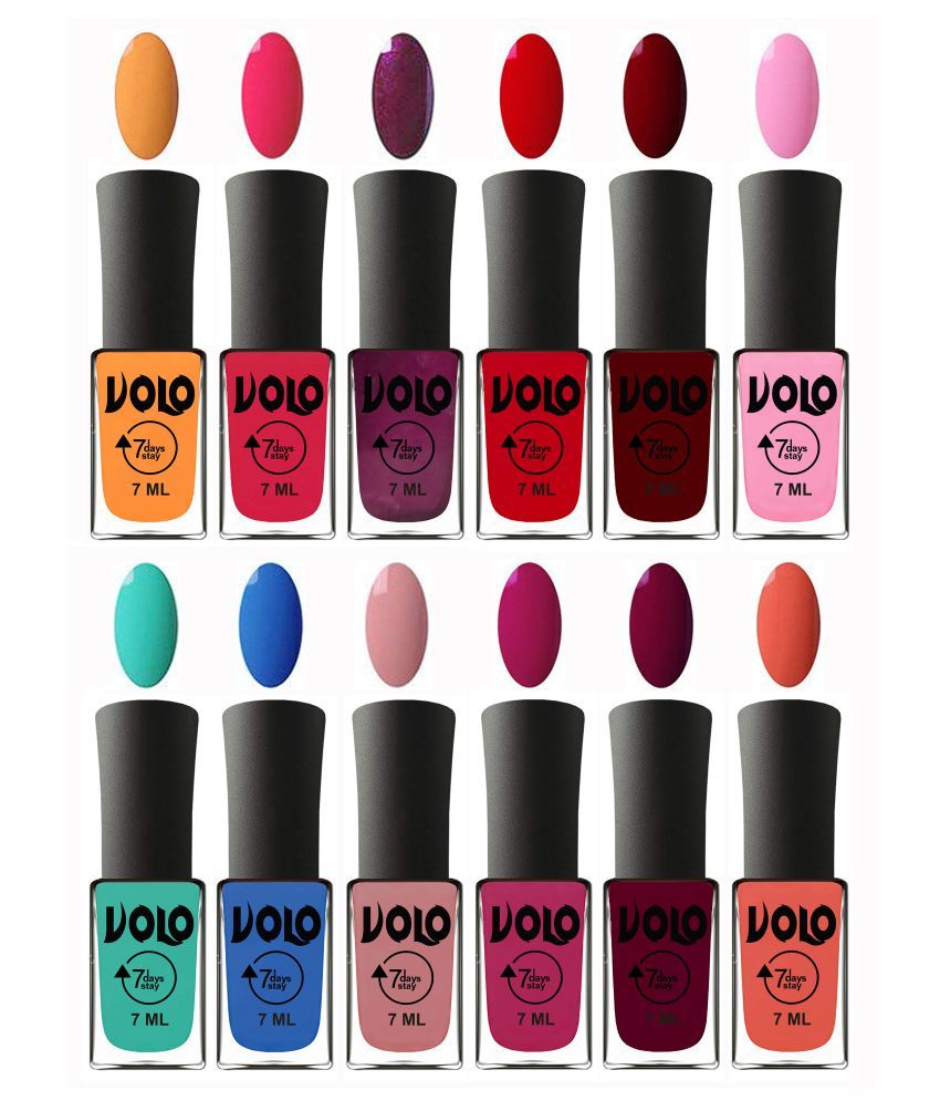     			VOLO No Chipping-No Fading Long Lasting Nail Polish Set Of 12 Multi Glossy 84 mL