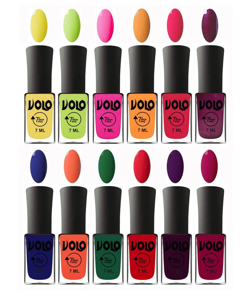     			VOLO No Chipping-No Fading Long Lasting Nail Polish Set Of 12 Multi Glossy 84 mL