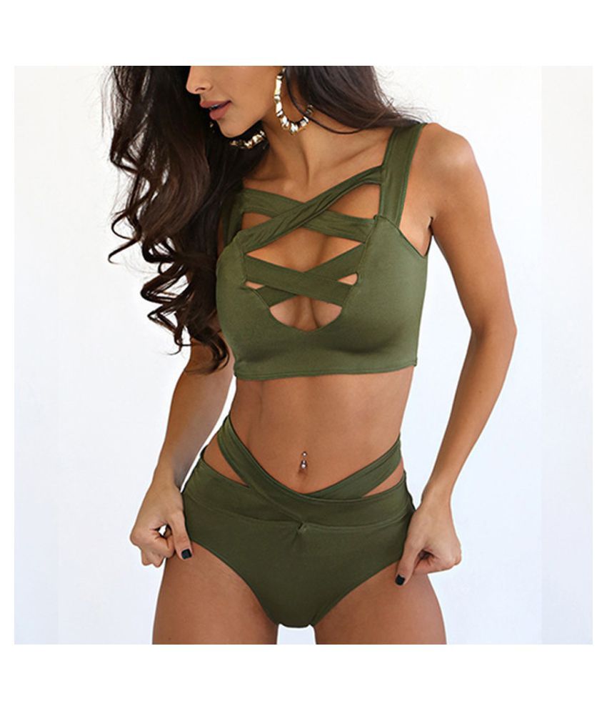 camo two piece bathing suit