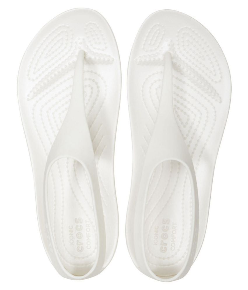 womens white crocs slides