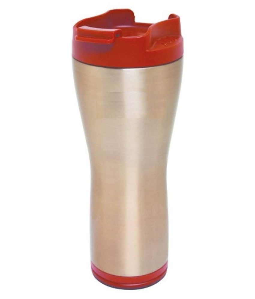 red copper ceramic lined travel mug