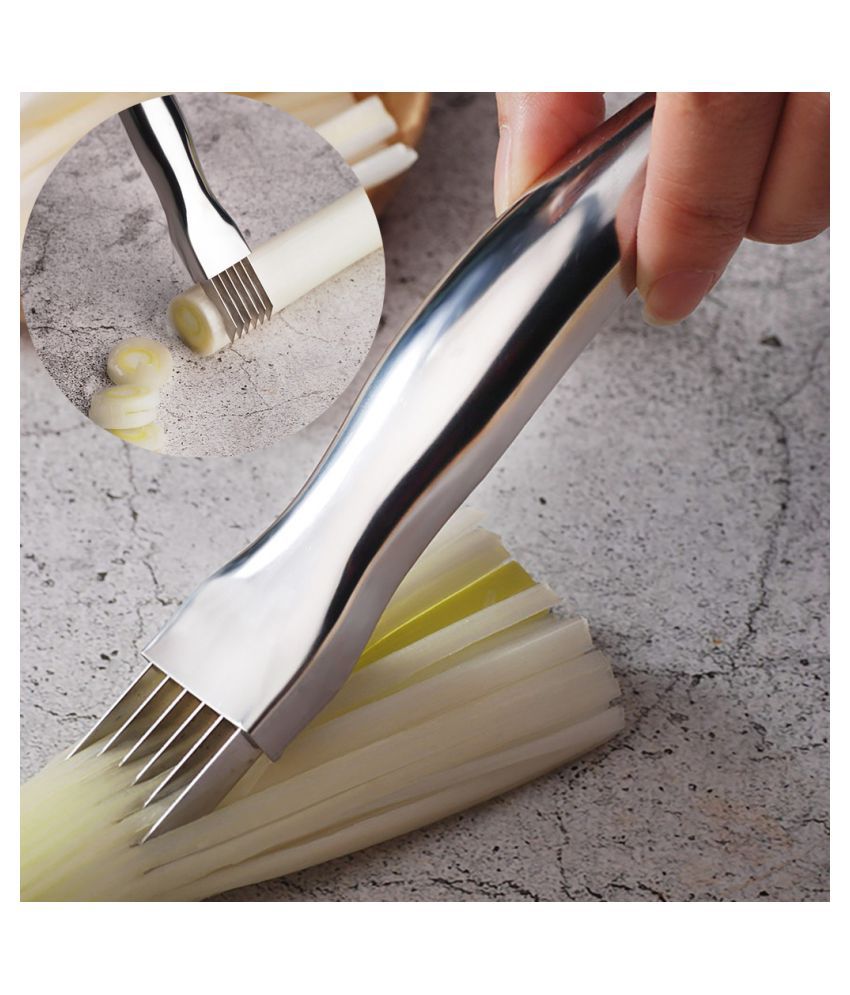Stainless Steel Garlic Press Crusher Squeezer Masher Home Kitchen Mincer Tool LA