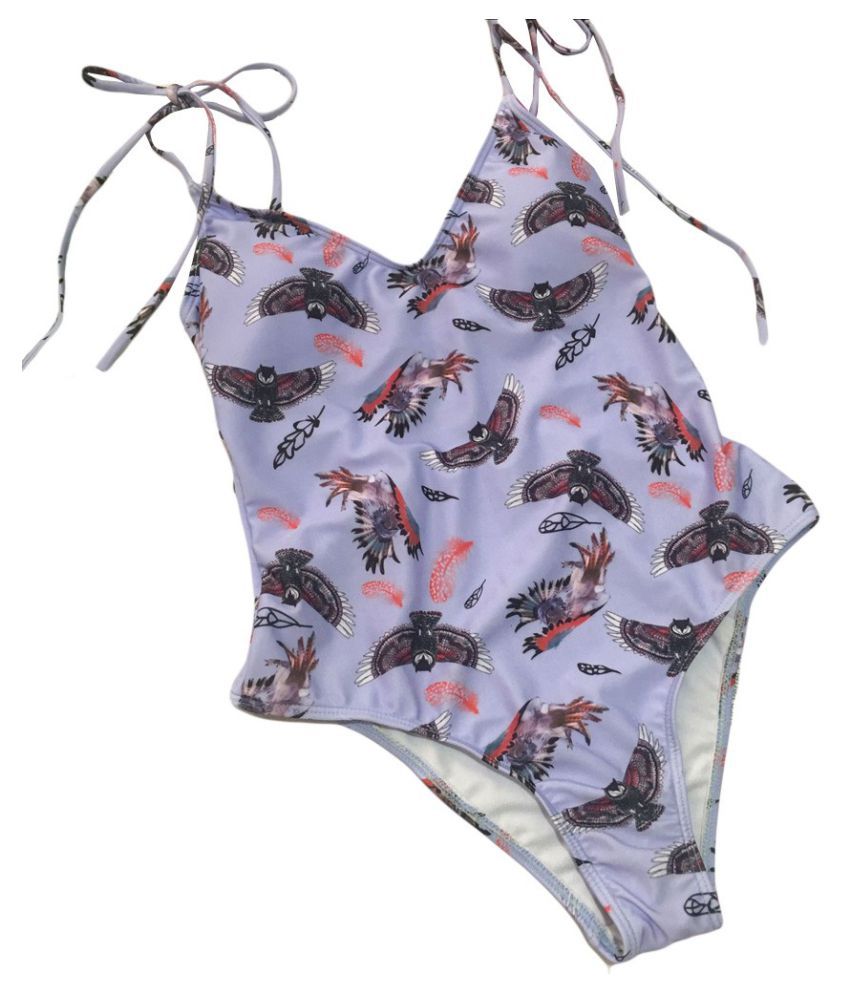 eagle print grey bikini