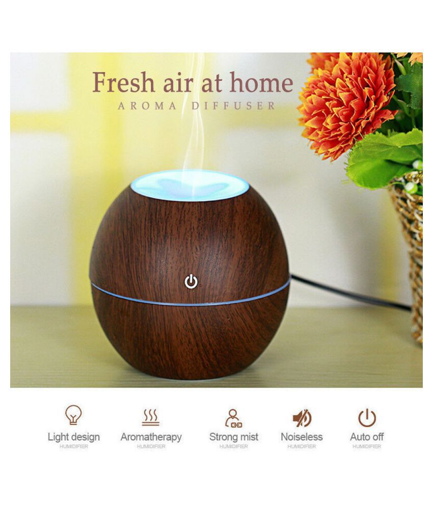 130ML LED Humidifier Essential Oil Diffuser Aroma US Aromatherapy Purifier 130ML LED Humidifier Essential Oil Diffuser Aroma US Aromatherapy Purifier
