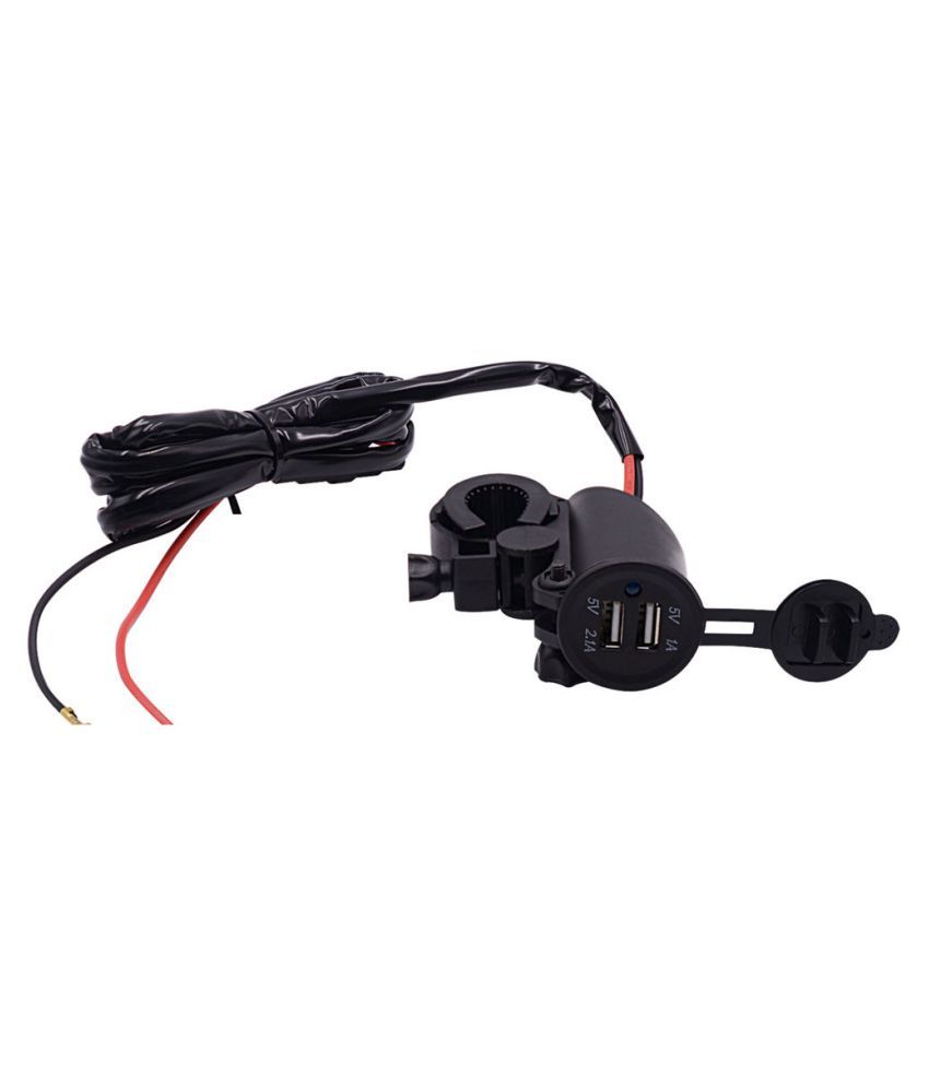 12V Waterproof 2USB Motorcycle Mobile Phone GPS Power Supply Port Socket Charger